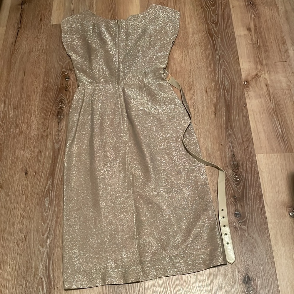 1950’s VTG bombshell Cathy Gray Gold Lurex cocktail Wiggle dress & bolero Set S - Picture 4 of 17